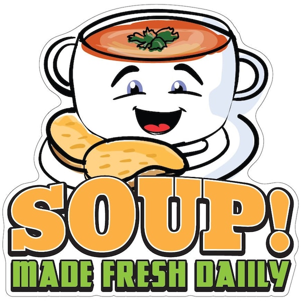 Soup Decal Concession Stand Food Truck Sticker, D-DC-24 Soup19